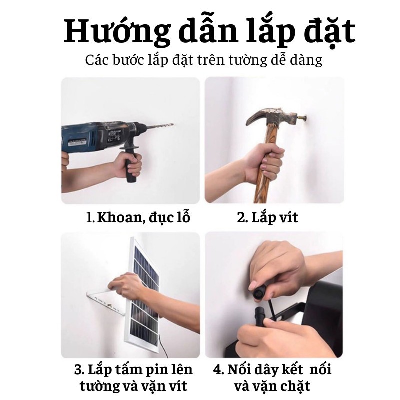 Đ&egrave;n Led Năng Lượng Mặt Trời 1200W Tiết Kiệm Điện Chống Nước Tốt  Si&ecirc;u Hot