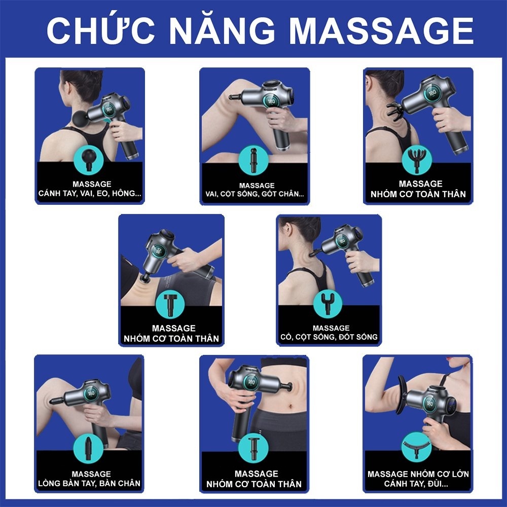 M&aacute;y massage to&agrave;n th&acirc;n F5 8 đầu v&agrave; 99 cấp độ Cao Cấp