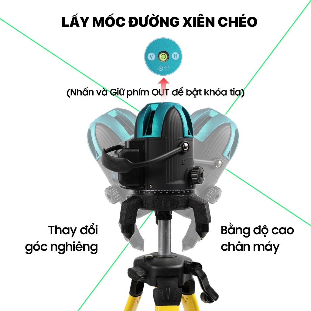 M&aacute;y C&acirc;n Bằng Laser 5 Tia Akuza Full Hộp + Phụ Kiện CH&Iacute;NH H&Atilde;NG