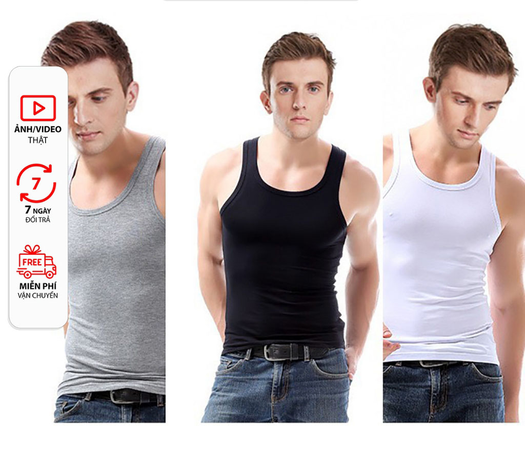 &Aacute;O 3 LỖ NAM Cổ Vu&ocirc;ng Thun body from &ocirc;m d&aacute;ng chuẩn Cao Cấp