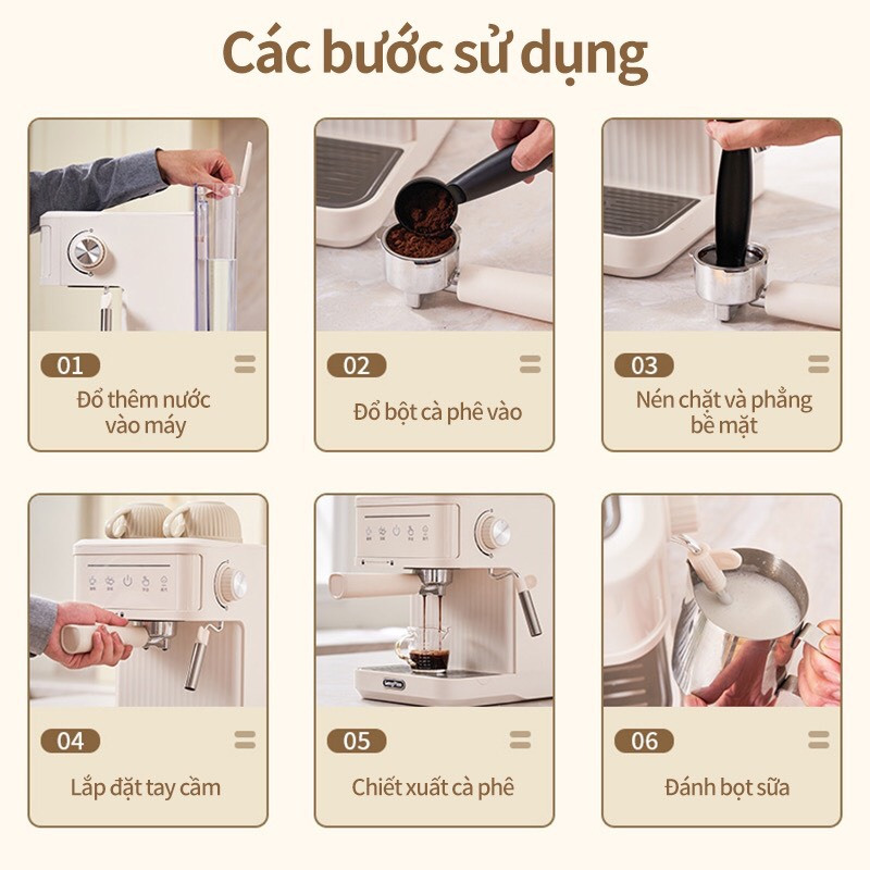 M&aacute;y pha c&agrave; ph&ecirc; chuẩn vị espresso pha tự động chế độ chọn 1 ly v&agrave; 2 ly d&agrave;nh cho gia đ&igrave;nh văn ph&ograve;ng Cao Cấp