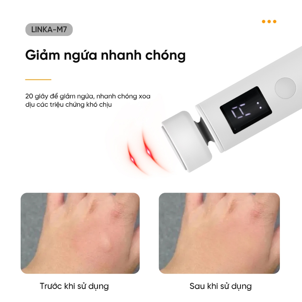 M&aacute;y L&agrave;m Dịu Ngứa Vết C&ocirc;n Tr&ugrave;ng Đốt LINKA M7 HOT