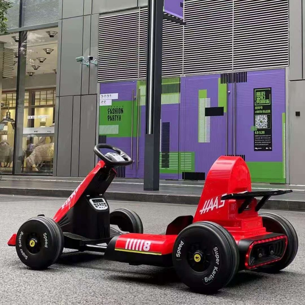 &Ocirc; T&ocirc; Điện Xe Đua F1 Kart 8 Cho B&eacute; Tự L&aacute;i V&agrave; Điều Khiển Xa 2 Động Cơ Cao Cấp