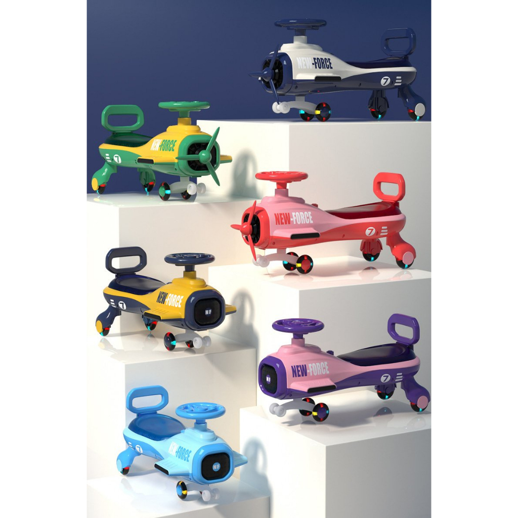 Xe lắc cho b&eacute; 1-3 tuổi xe ch&ograve;i ch&acirc;n thăng bằng m&ocirc; h&igrave;nh m&aacute;y bay c&oacute; nhạc chịu được trọng lượng 100kg