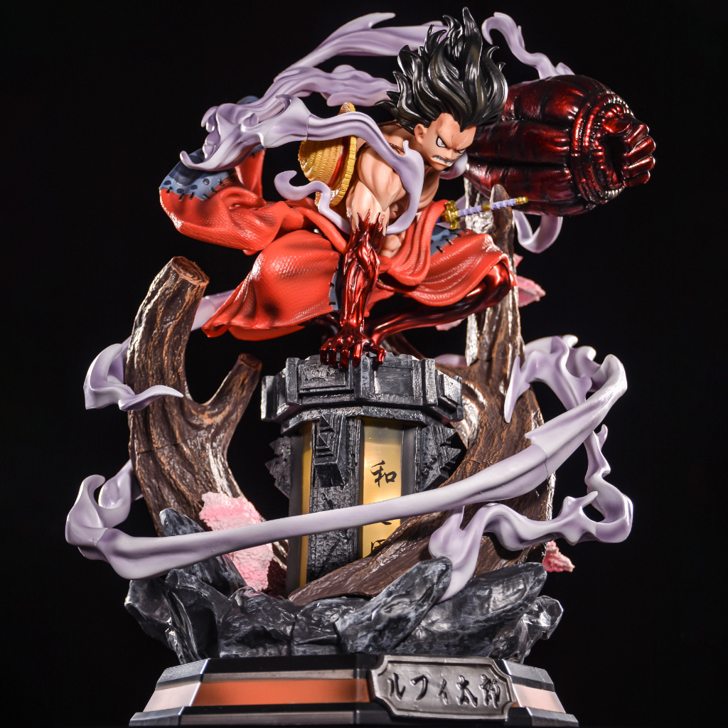 M&ocirc; H&igrave;nh Cao Cấp Monkey D Luffy Gear 4 Wano Ngồi Trụ Đ&egrave;n Cao 26cm Cao Cấp