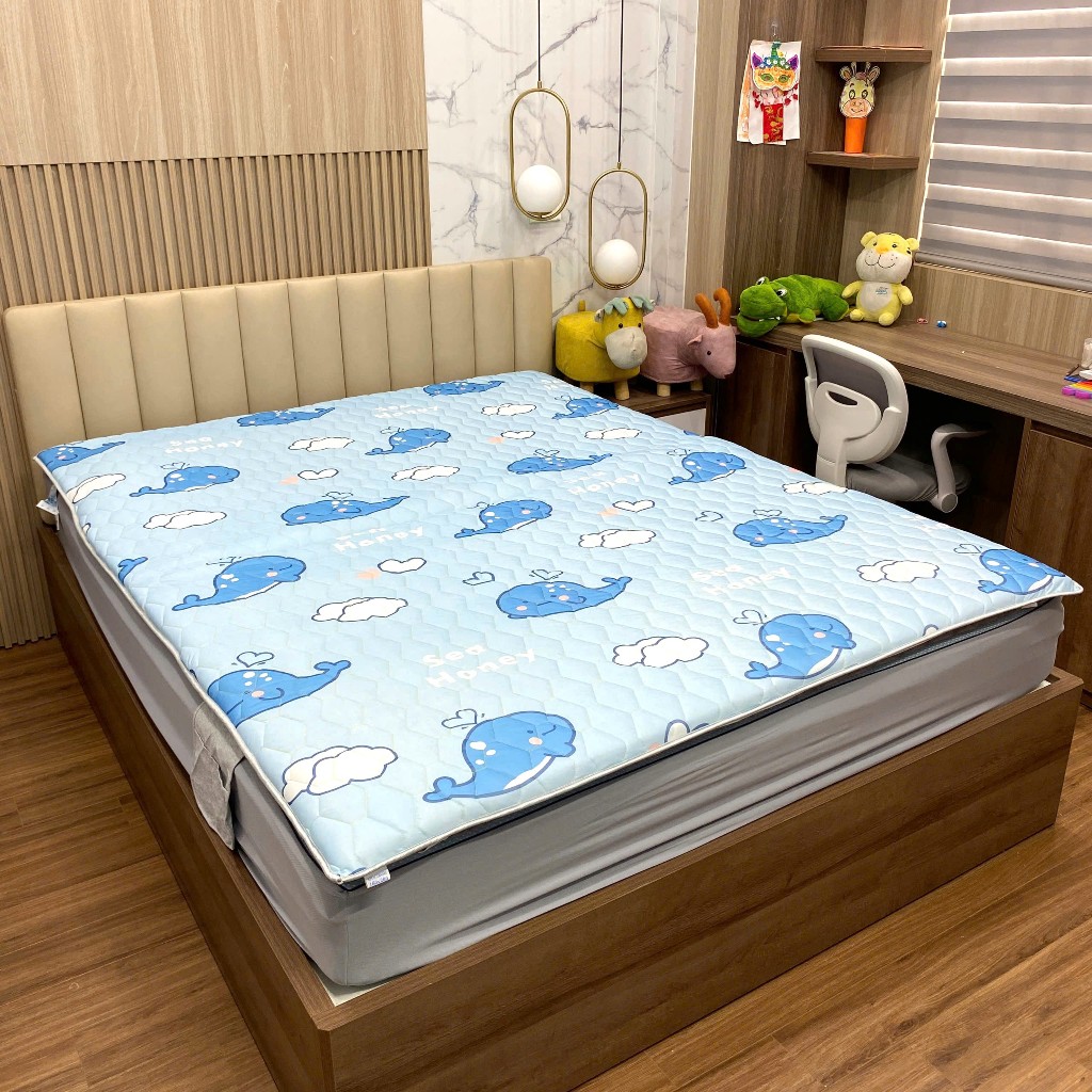 Đệm Ngủ Xuất Nhật Chất Liệu Satin H&agrave;ng Cao Cấp D&ugrave;ng Bốn M&ugrave;a Hot