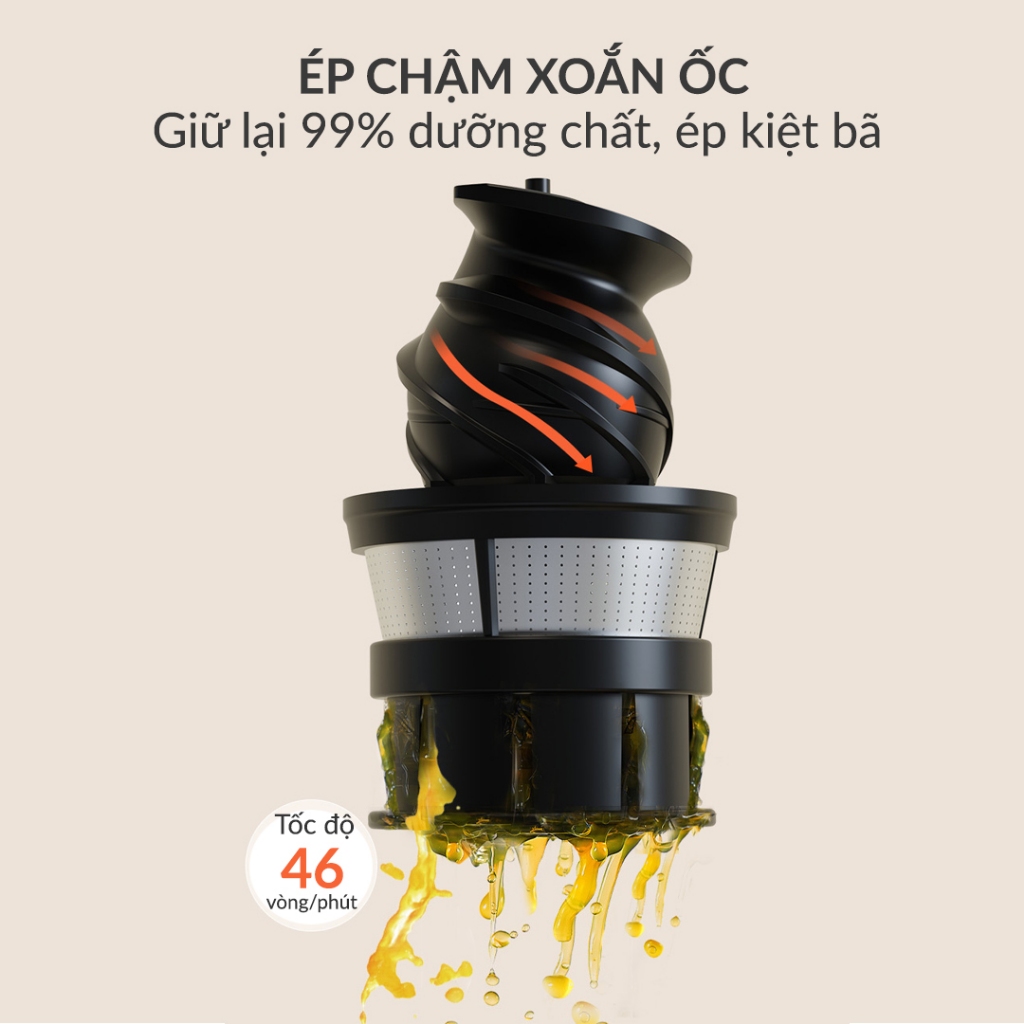 M&aacute;y &Eacute;p Chậm Tr&aacute;i C&acirc;y Mini Venko VS-M150 C&ocirc;ng Suất Lớn Si&ecirc;u Hot