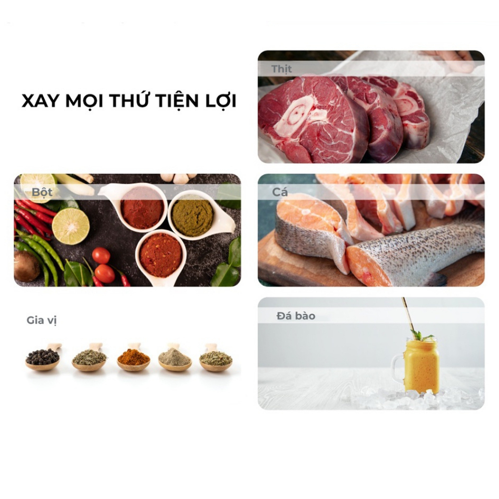 M&aacute;y xay sinh tố Sliver Crest 2 cối lưỡi dao th&aacute;o rời c&ocirc;ng suất 350W xay đồ kh&ocirc;, ngũ cốc mịn