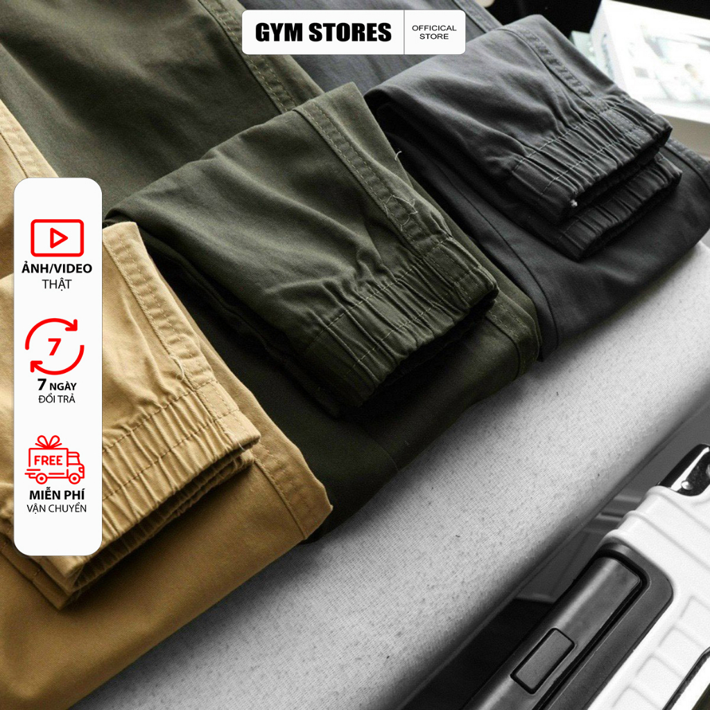 QUẦN JOGGER KAKI THỂ THAO CO GI&Atilde;N CAO CẤP GYM H&Agrave;NG XUẤT KHẨU VẢI XỊN Hot