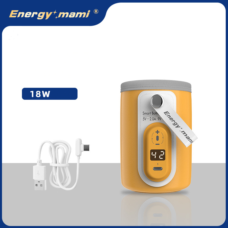 M&aacute;y h&acirc;m sữa cầm tay điều chỉnh 6 mức nhiệt, T&uacute;i ủ sữa di động giữ nhiệt 24 giờ c&oacute; cổng sạc USB Hot