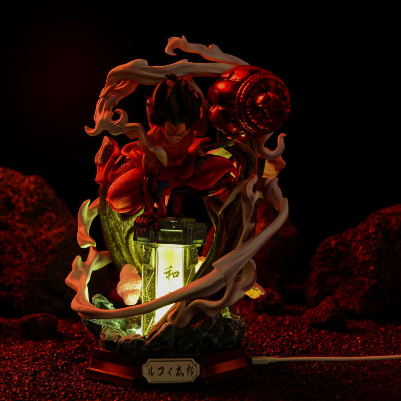 M&ocirc; H&igrave;nh Cao Cấp Monkey D Luffy Gear 4 Wano Ngồi Trụ Đ&egrave;n Cao 26cm Cao Cấp