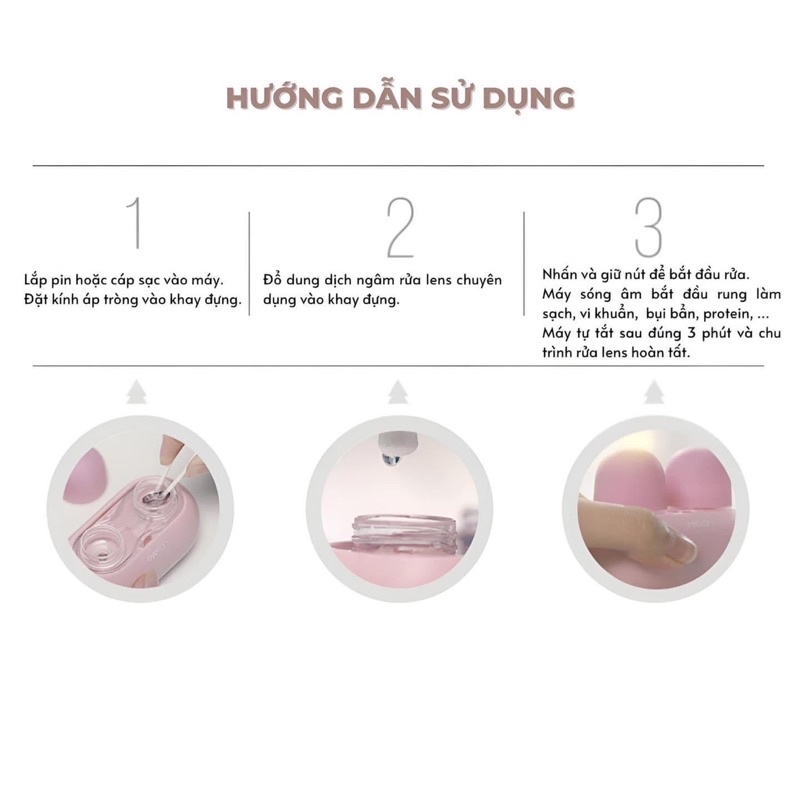 M&aacute;y rửa lens S&oacute;ng &acirc;m Tai Thỏ h&atilde;ng Eyekan loại tốt vệ sinh contactlens, k&iacute;nh &aacute;p tr&ograve;ng Hot