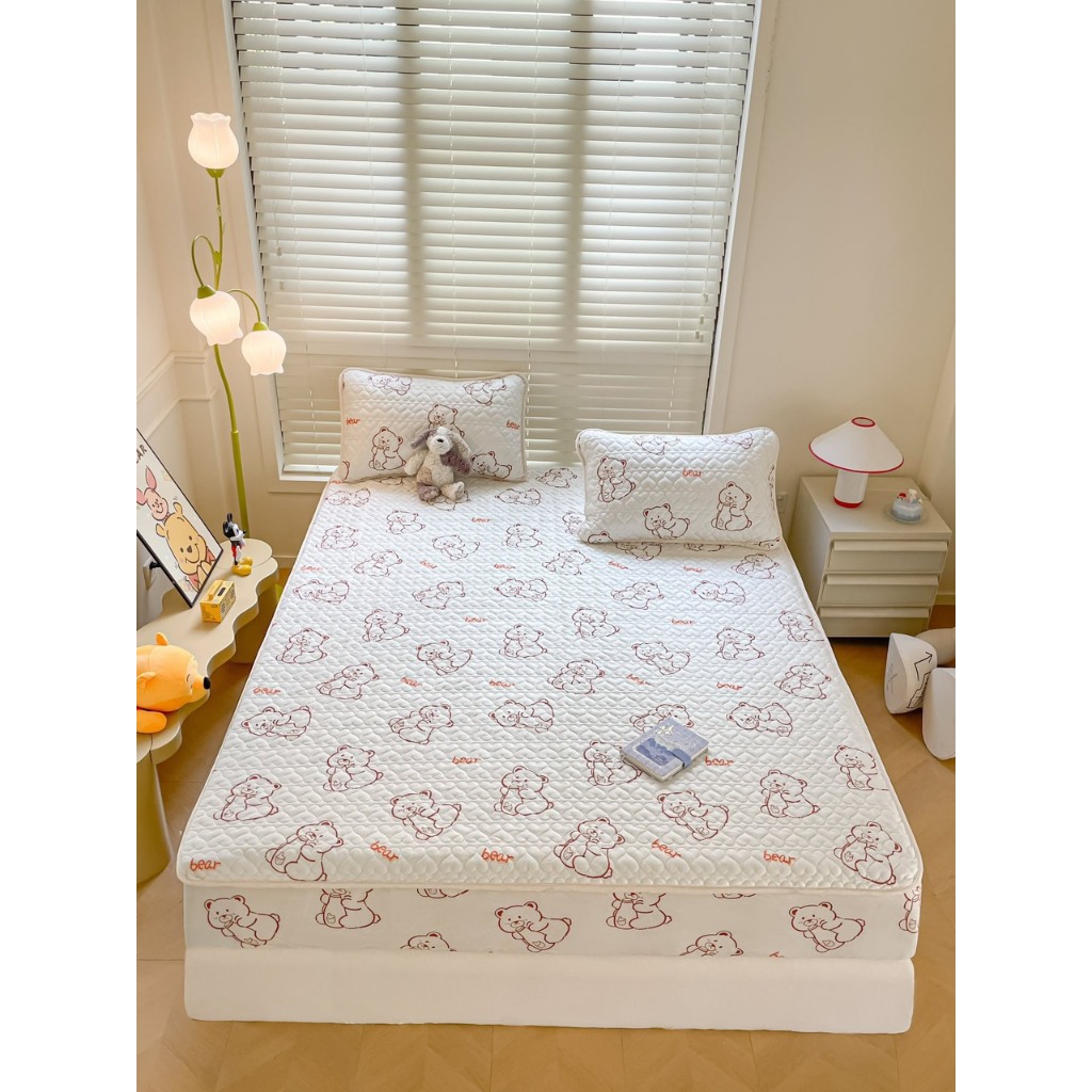 Ga gối nỉ Nhung Trần b&ocirc;ng bo chun bọc đệm Disney cao cấp chuẩn nhập Hot