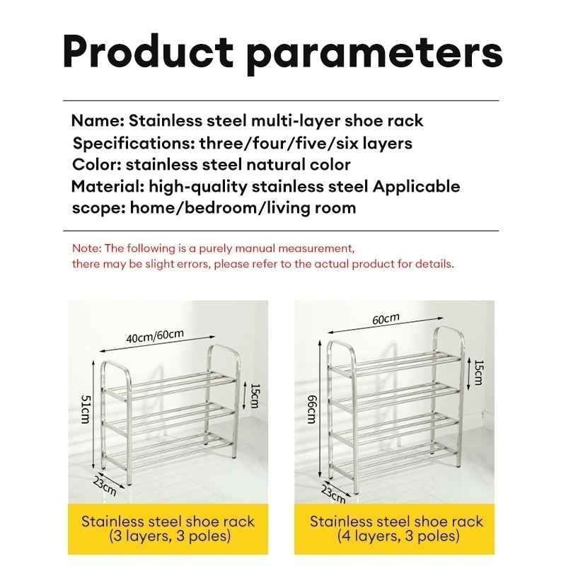 Gi&agrave;y Inox 304,Đa Năng Kệ Để Gi&agrave;y 2~6 Tầng Si&ecirc;u Bền Tủ Gi&agrave;y Chịu tải mạnh v&agrave; kh&ocirc;ng rỉ CAO CẤP