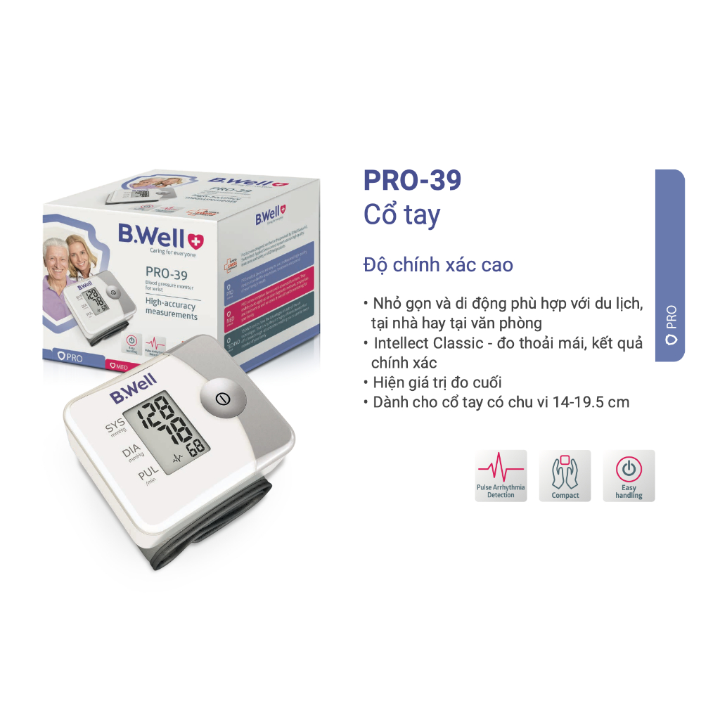 M&aacute;y đo huyết &aacute;p cổ tay B.Well Swiss PRO-39 Tốt