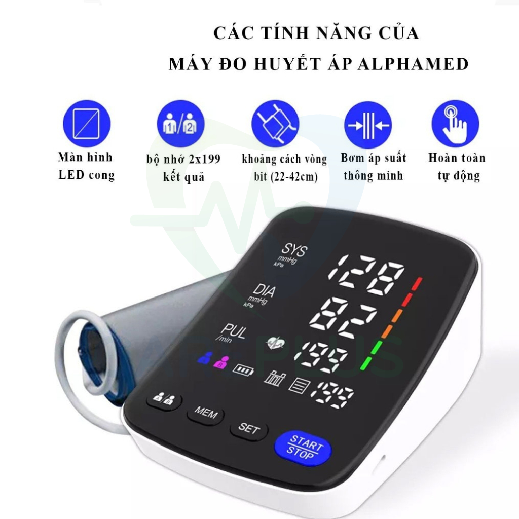 M&aacute;y Đo Huyết &Aacute;p Bắp Tay Tự Động ALPHAMED U82RH: Đo nhanh, chính xác và dễ sử dụng, sạc USB tiện lợi hot