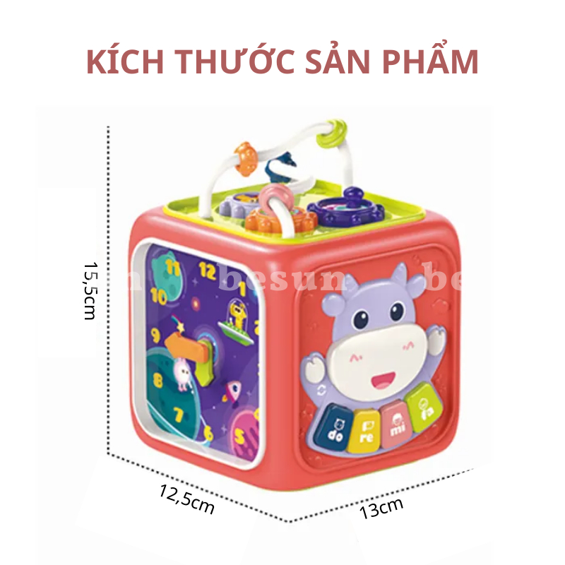 Hộp &acirc;m nhạc BESUN đa năng cho b&eacute;, qu&agrave; tặng th&ocirc;i n&ocirc;i b&eacute; trai b&eacute; g&aacute;i từ 0-12 th&aacute;ng gi&aacute;o dục ph&aacute;t triển sớm nhạc Tiếng Anh