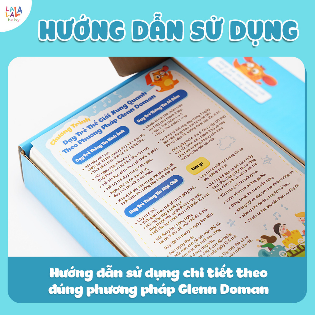 Bộ Thẻ Học Glenn Doman - Thương hiệu LALALA BABY Song ngữ Anh Việt - Thế Giới Xung Quanh 100 thẻ Hot