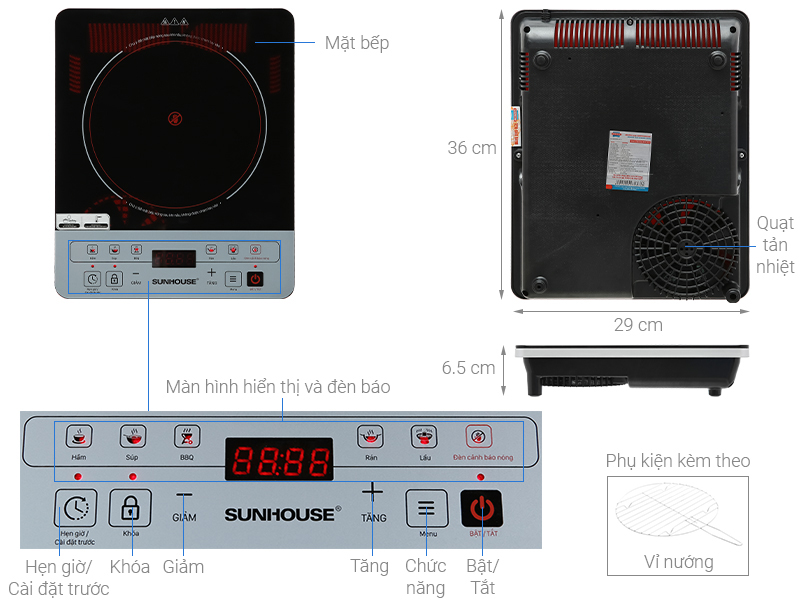 Bếp hồng ngoại Sunhouse SHD 6005 Hot