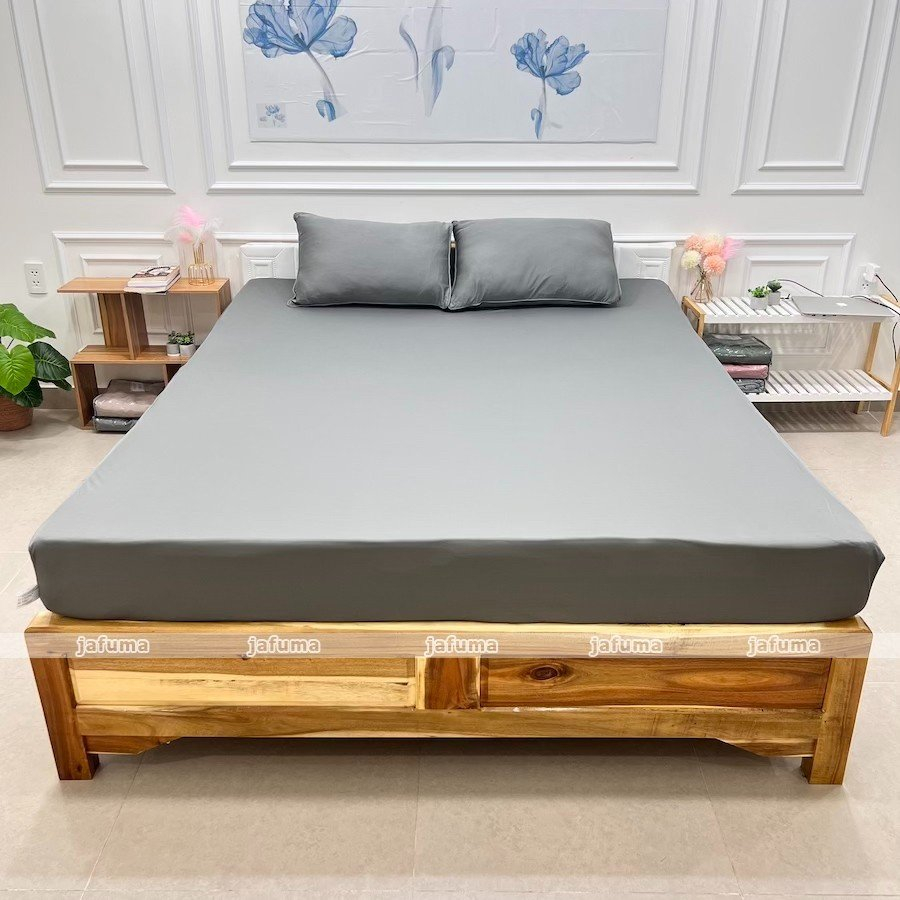Bộ Ga Gối 3 M&oacute;n Thun Lạnh, Drap Giường Bo Chun Thun Lạnh &Yacute; & Thun Lạnh H&agrave;n Quốc JAFUMA