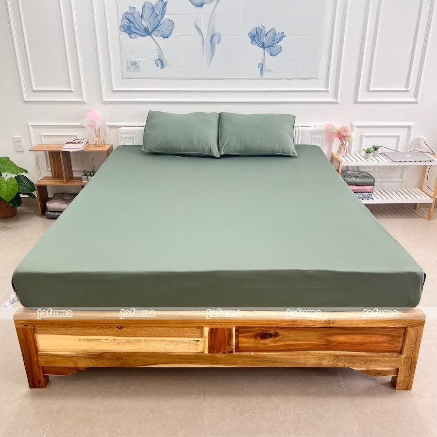 Bộ Ga Gối 3 M&oacute;n Thun Lạnh, Drap Giường Bo Chun Thun Lạnh &Yacute; & Thun Lạnh H&agrave;n Quốc JAFUMA