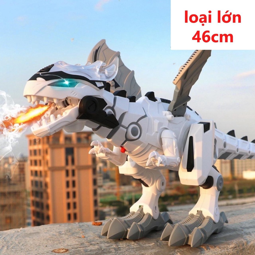 Robot khủng long đồ chơi phun lửa cỡ lớn cho bé-đồ chơi giải trí cho trẻ em
