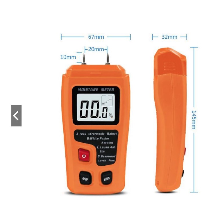 Máy đo độ ẩm Tổ Yến loại tốt - Máy đo độ ẩm tường để sơn và nguyên liệu gỗ (TẶNG KÈM PIN)