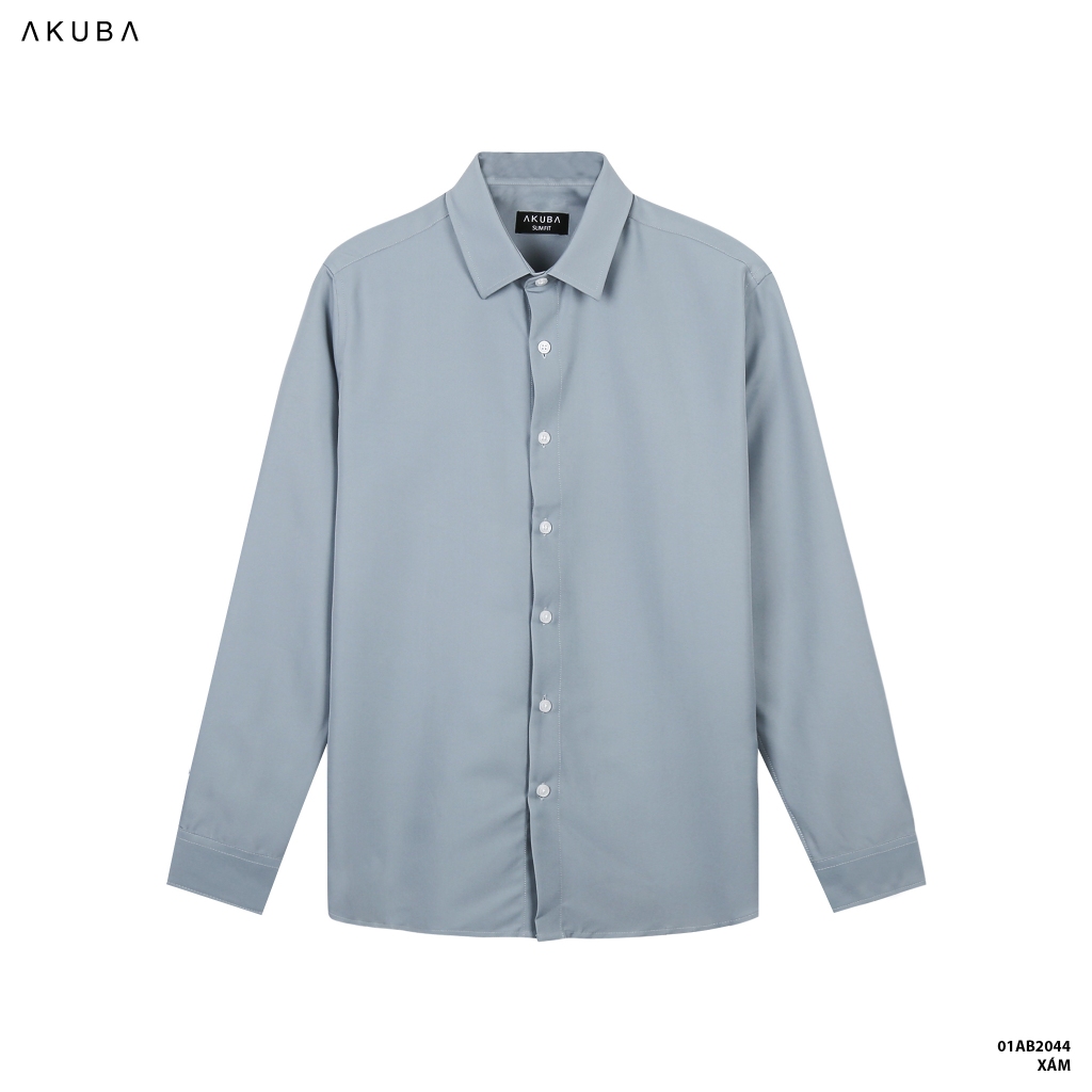 Áo sơ mi trắng nam tay dài đi học, đi làm, vải lụa không nhăn, thấm hút mồ hôi tốt