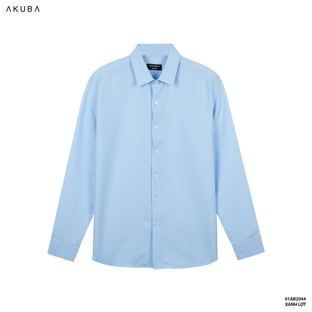 Áo sơ mi trắng nam tay dài đi học, đi làm, vải lụa không nhăn, thấm hút mồ hôi tốt