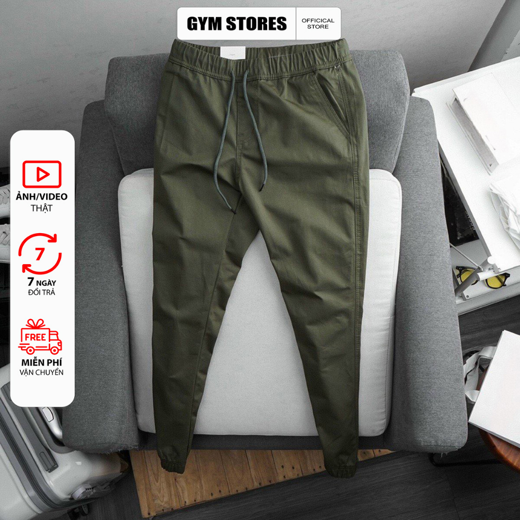 QUẦN JOGGER KAKI THỂ THAO CO GI&Atilde;N CAO CẤP GYM H&Agrave;NG XUẤT KHẨU VẢI XỊN Hot