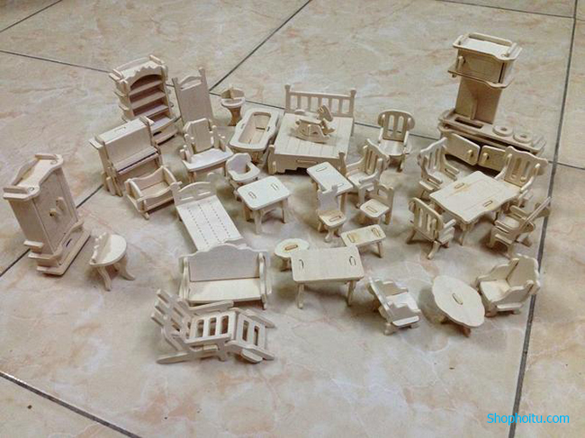 Đồ chơi ghép hình 3D bằng gỗ 184 chi tiết cho bé