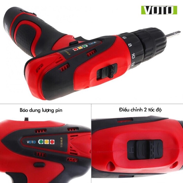 MÁY KHOAN PIN VOTO 12V Cao Cấp