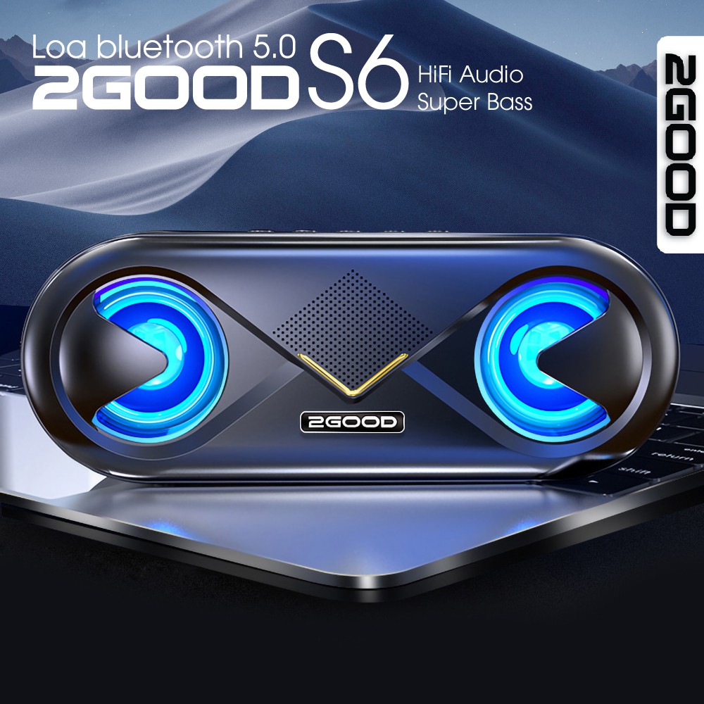 Loa Bluetooth 5.0 2GOOD S6, Extra Bass, Led Gaming Cao Cấp
