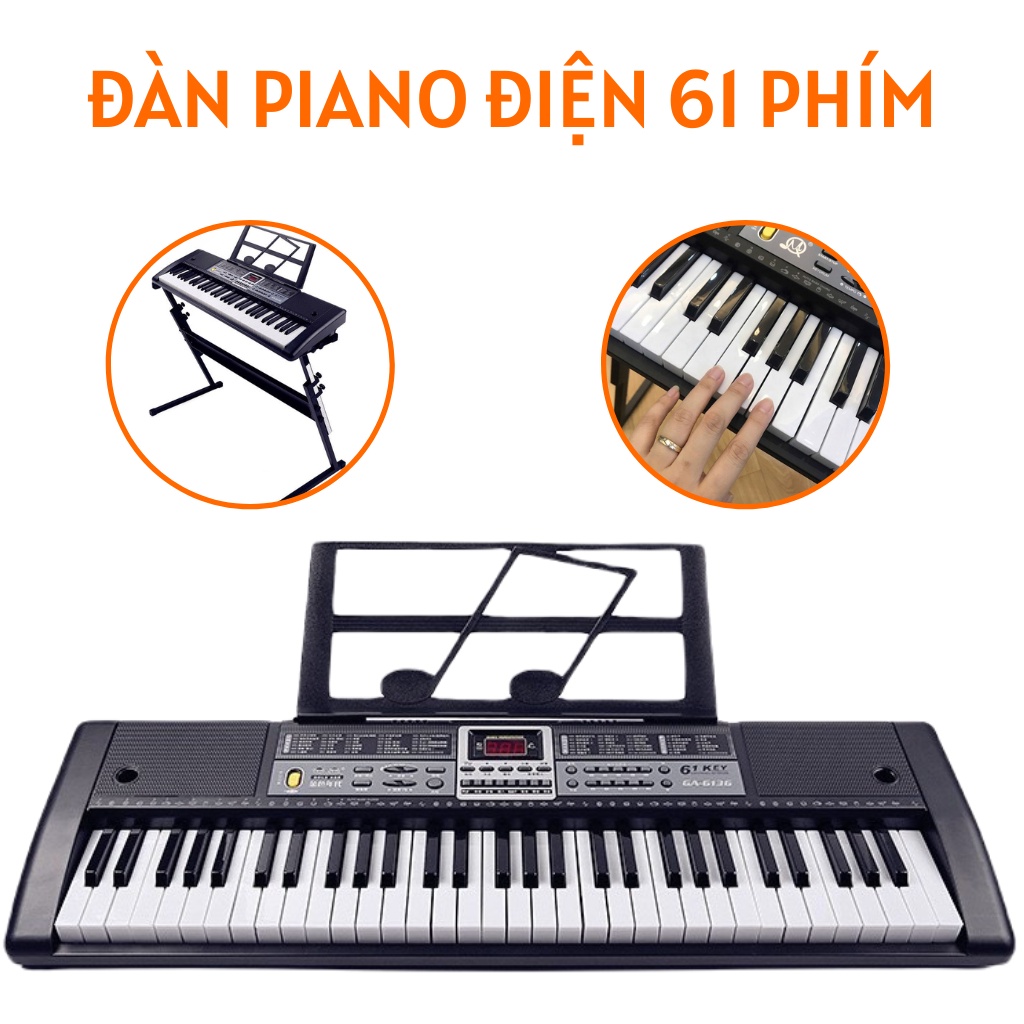 Đàn Piano Đàn Organ Electronic Keyboard Đàn 61 phím Đàn điện cho người mới Cao Cấp
