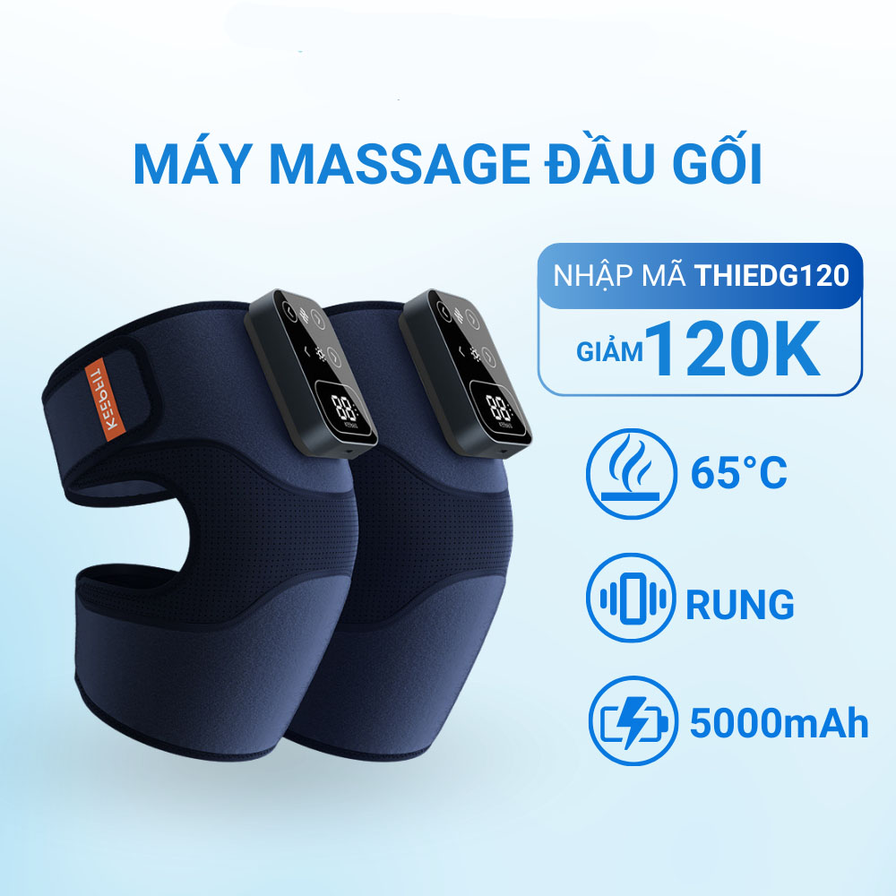 Máy massage đầu gối K9 mát xa rung kết hợp chườm ấm giảm đau nhức gối, vai, khuỷu tay chính hãng Hot